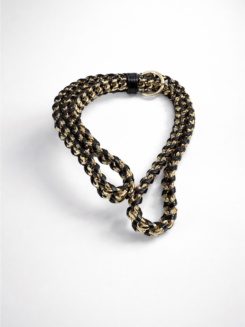 Elegant Black and Gold Chain Belt Chanel style